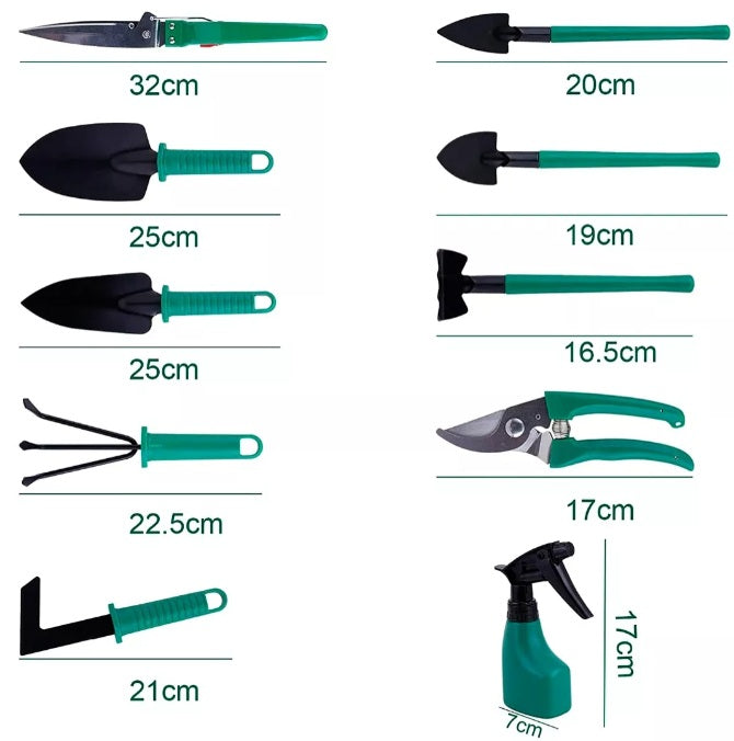 Kit de Herramientas Jardinería Acero